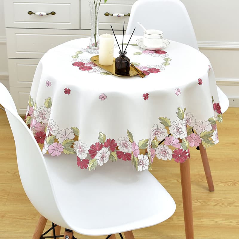 テーブルクロス 布 花刺繍デザインクロス