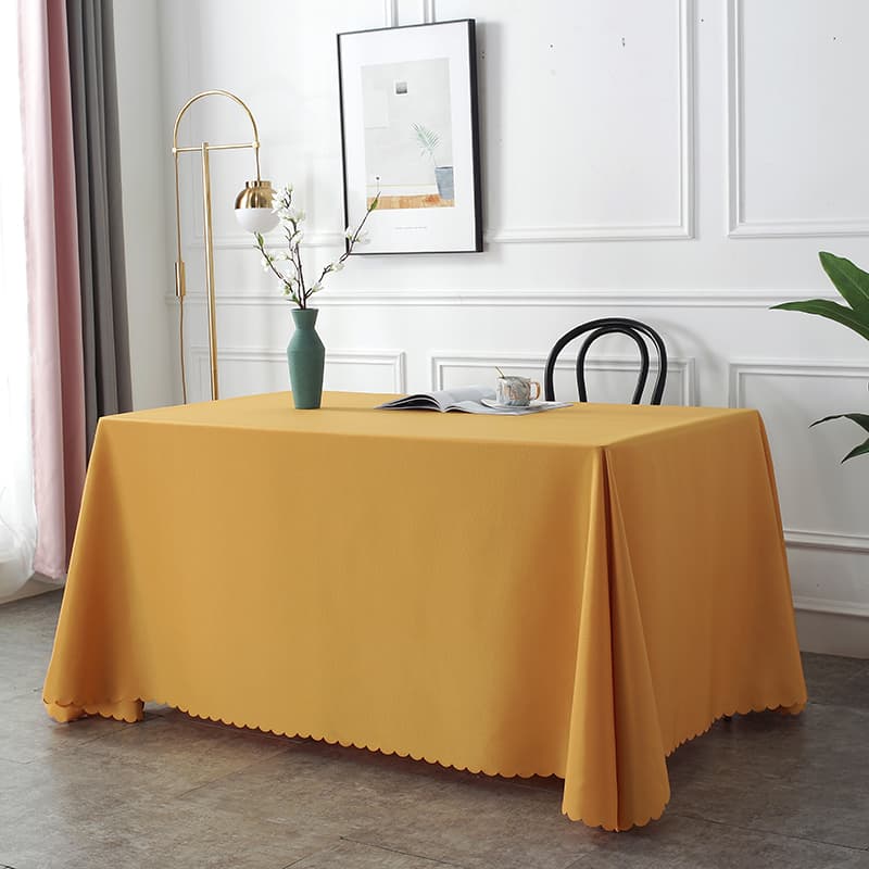 テーブルクロス シンプル波エッジテーブルクロス