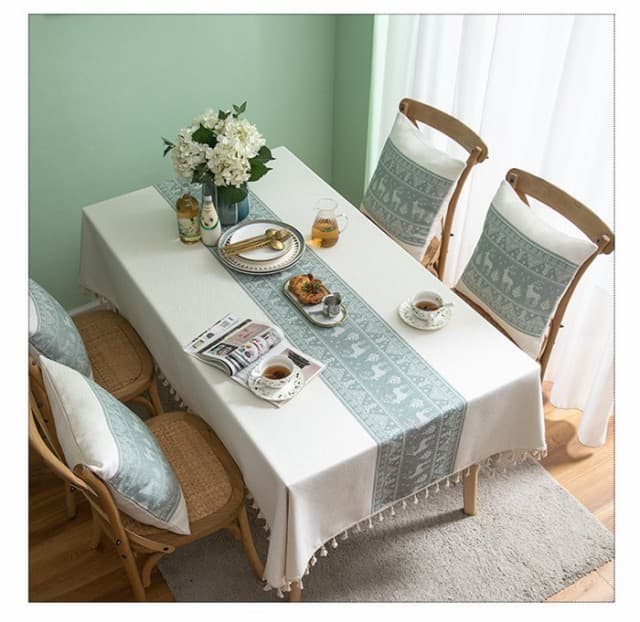 北欧風撥水加工布製テーブルクロス