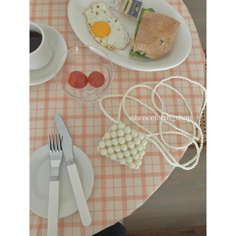 テーブルクロス 優しい格子の朝食テーブルクロス