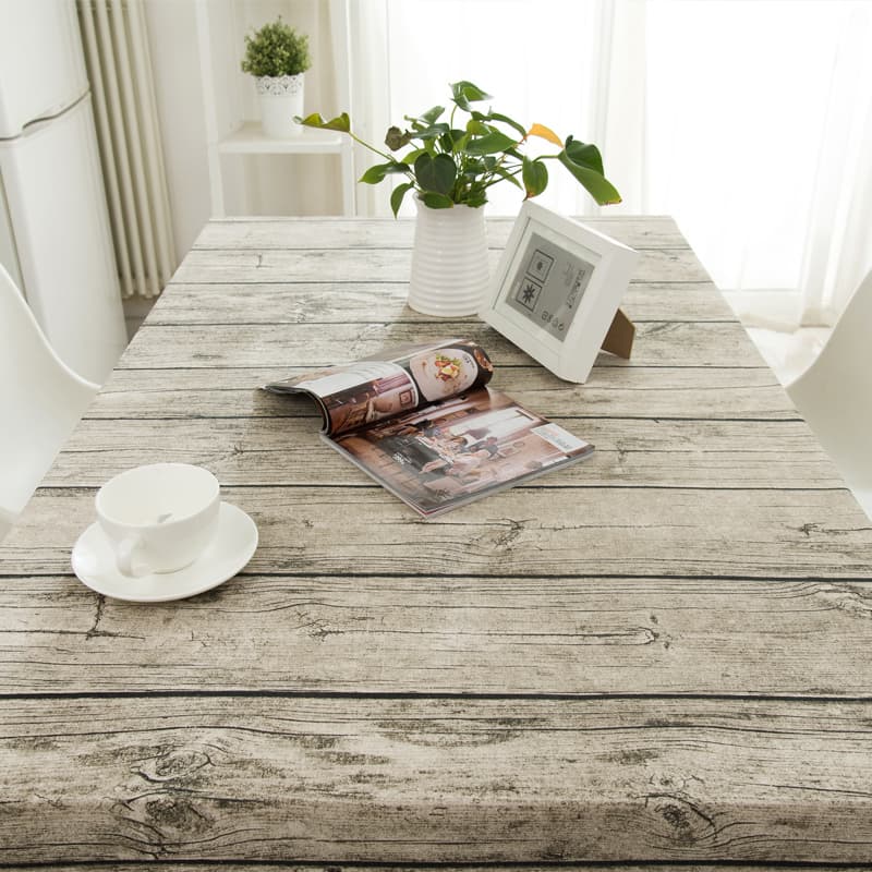 テーブルクロス 古民家風ヴィンテージ木目テーブルクロス