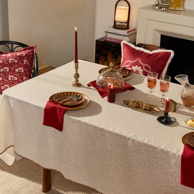 テーブルクロス リネン 天然亜麻のさらり涼感テーブルクロス