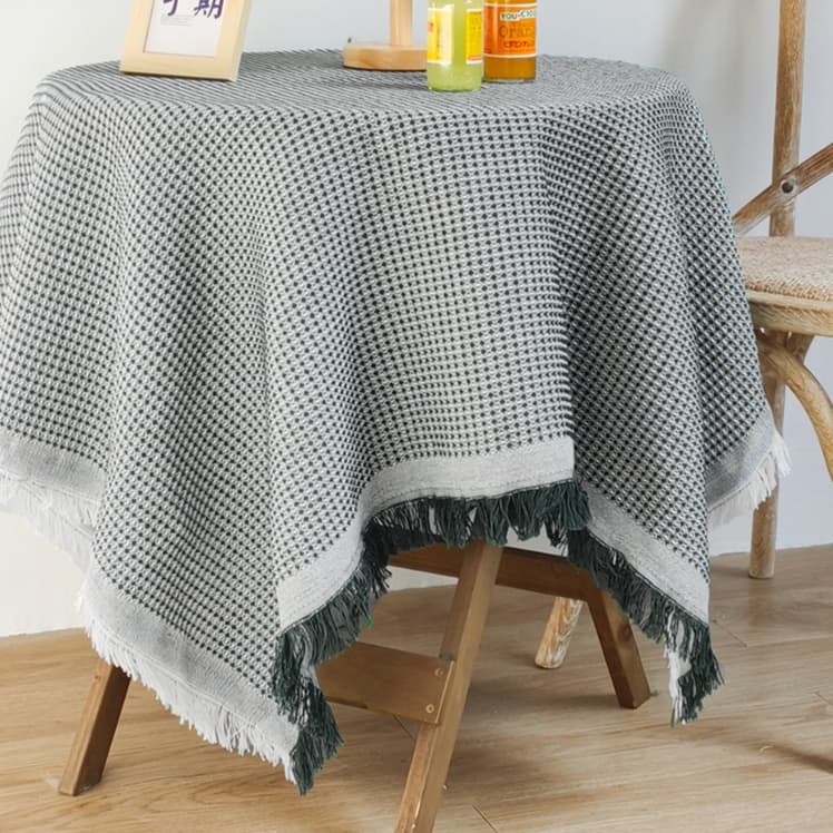 テーブルクロス リネン 風合い豊かな編み目柄テーブルクロス