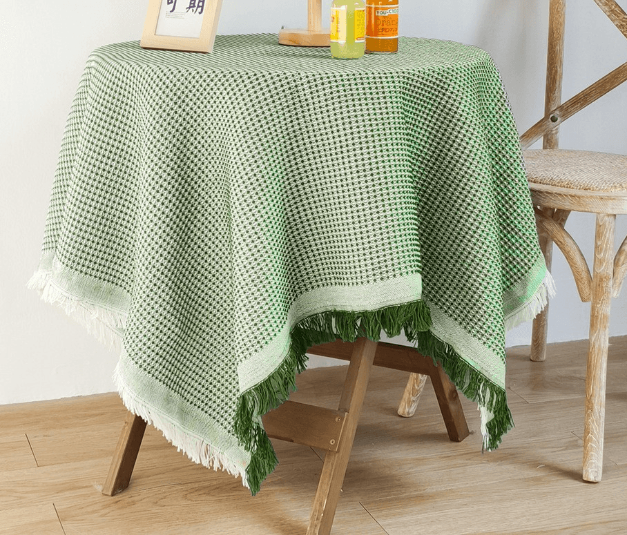 テーブルクロス リネン 風合い豊かな編み目柄テーブルクロス