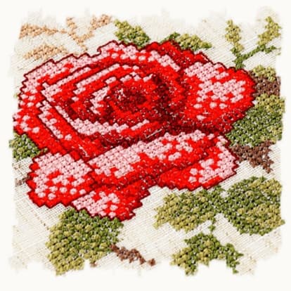 テーブルクロス リネン 薔薇刺繍レースエッジテーブルクロス