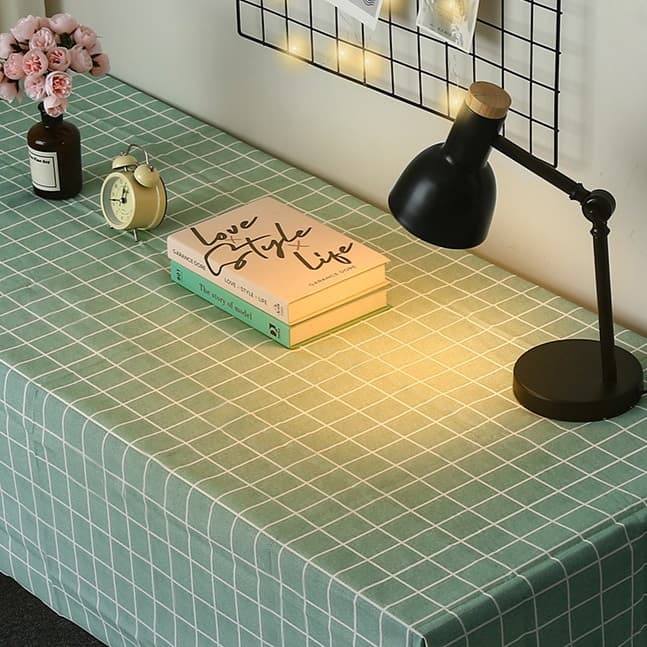 格子柄さらり軽量テーブルクロス