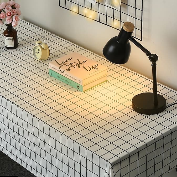 格子柄さらり軽量テーブルクロス