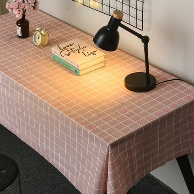 格子柄さらり軽量テーブルクロス