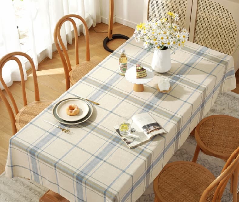 テーブルクロス チェック 北欧風格子模様のテーブルクロス