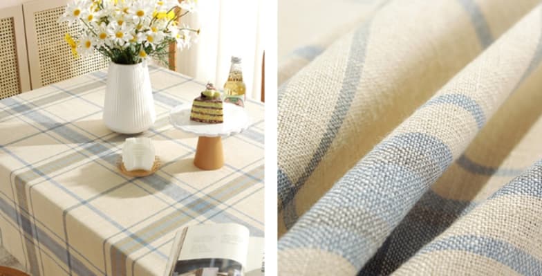 テーブルクロス チェック 北欧風格子模様のテーブルクロス