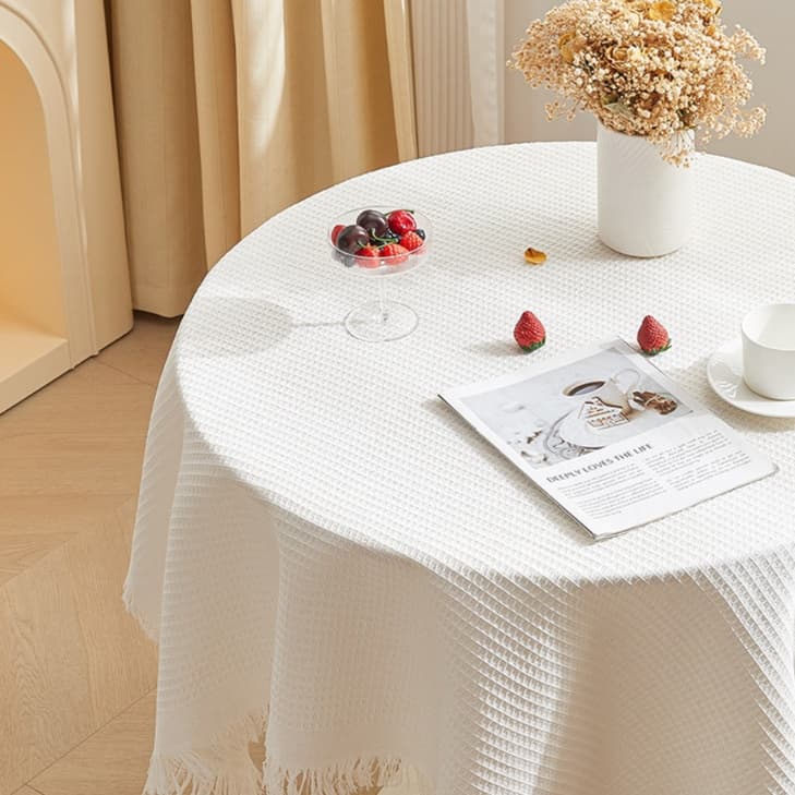 テーブルクロス リネン 優美な編み目テーブルクロス