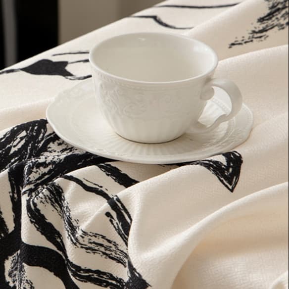 テーブルクロス 布 花柄刺繍入りクロス