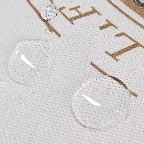 テーブルクロス リネン わんこ模様のヘリンボーンテーブルクロス