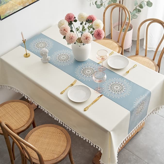 テーブルクロス 布 北欧風タッセル付きクロス