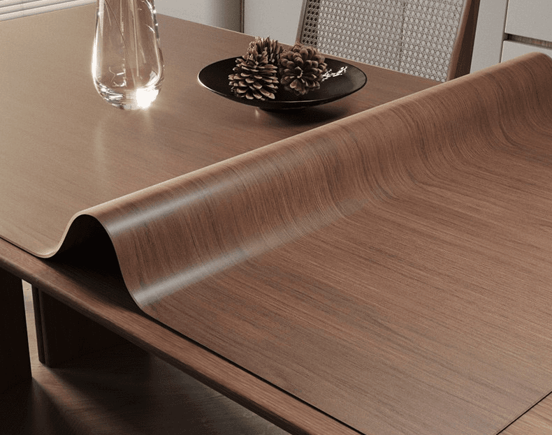 テーブルクロス なめらか曲線木目テーブルクロス