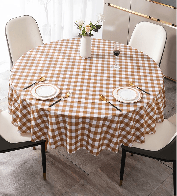 テーブルクロス 格子柄の情緒あふれる食卓布
