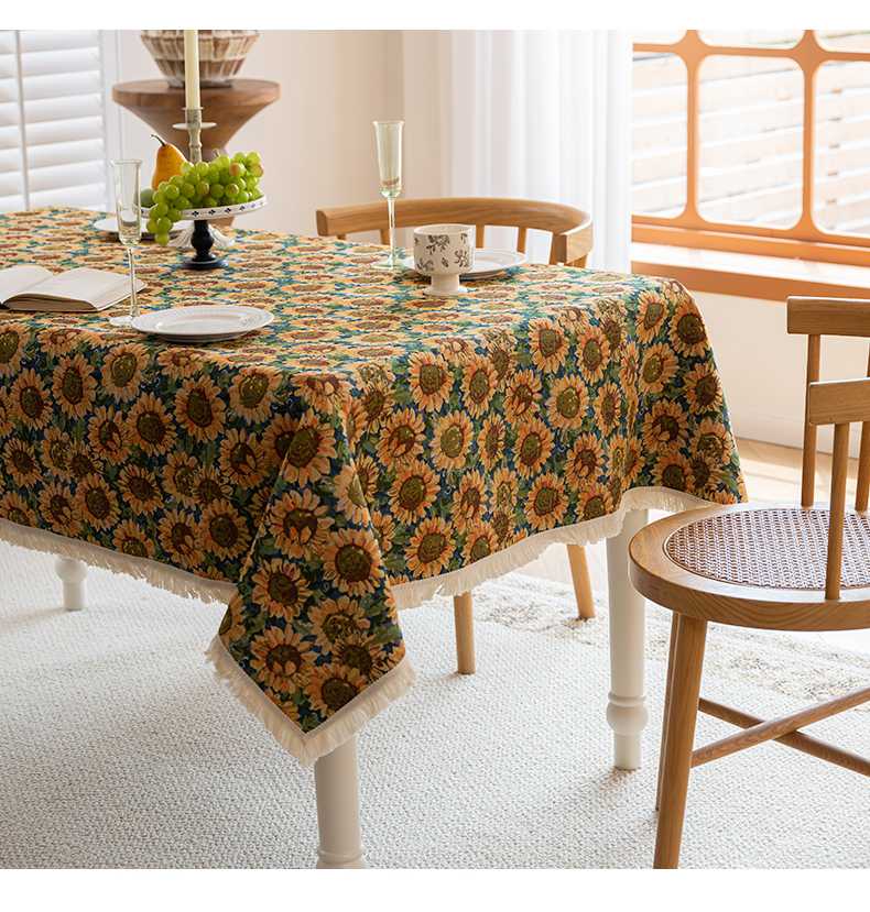 テーブルクロス 布 花と自然の彩りクロス