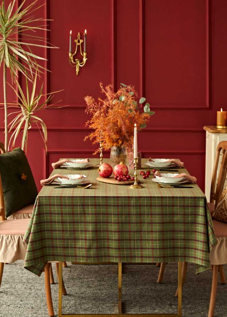 テーブルクロス チェック 伝統格子模様のテーブルクロス