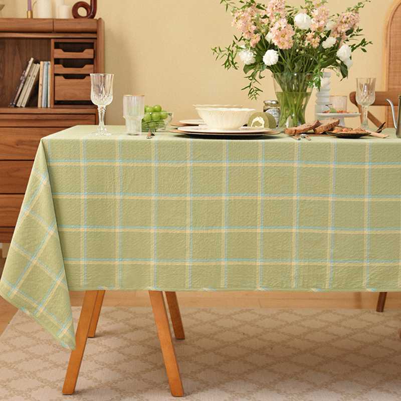 テーブルクロス チェック 優雅な格子柄のテーブルクロス