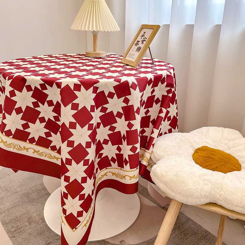 テーブルクロス テーブルクロス 星模様の格子美テーブルカバー