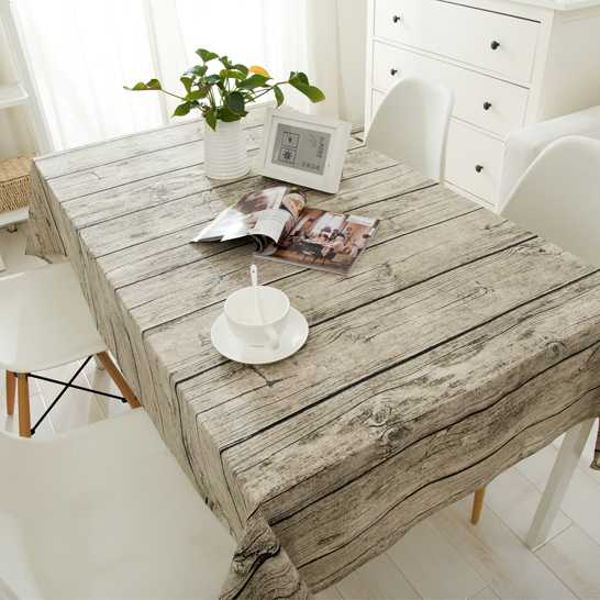 テーブルクロス 古民家風ヴィンテージ木目テーブルクロス