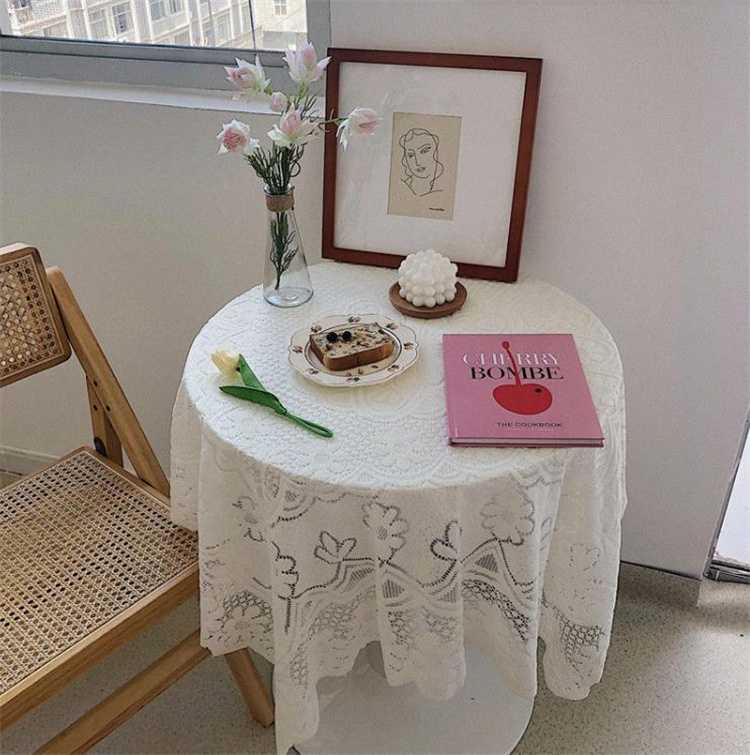 花模様レース テーブルクロス 多用途布製品