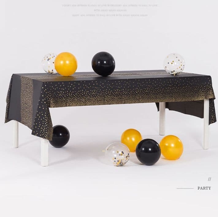 テーブルクロス 水玉模様の高級感演出ビニール製テーブルクロス