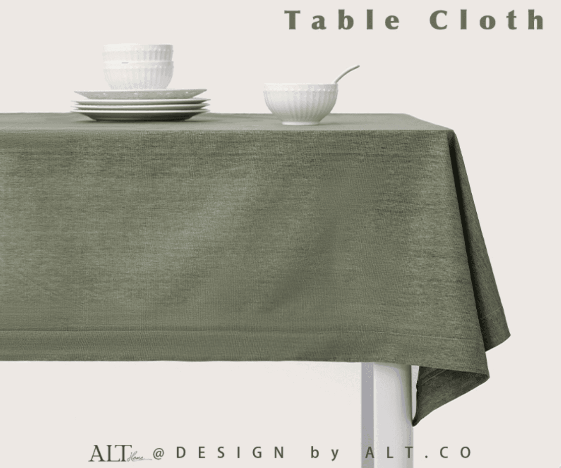 テーブルクロス リネン 落ち葉の風合い 天然麻布