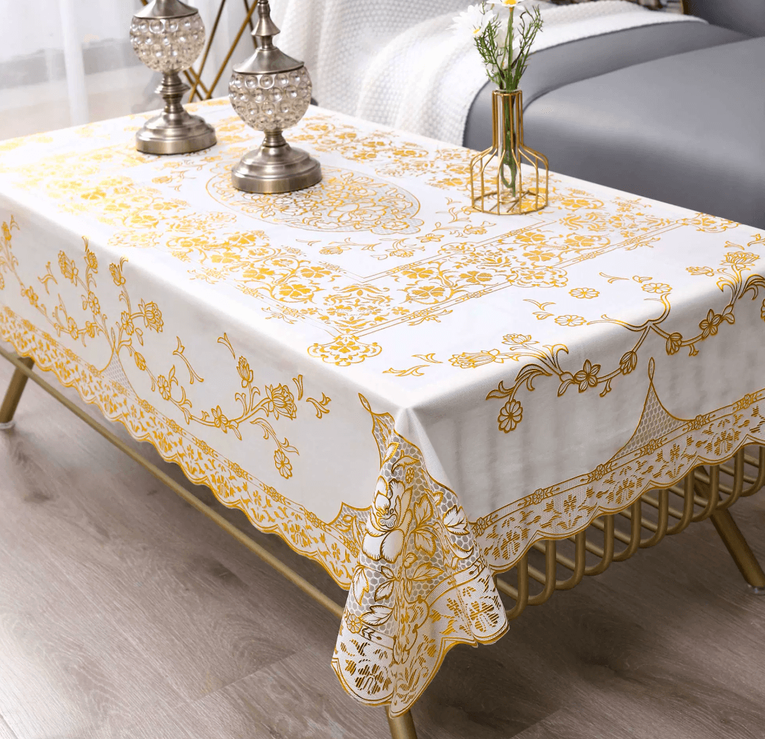 ヨーロッパ風のホットスタンピングテーブルクロス、防水油