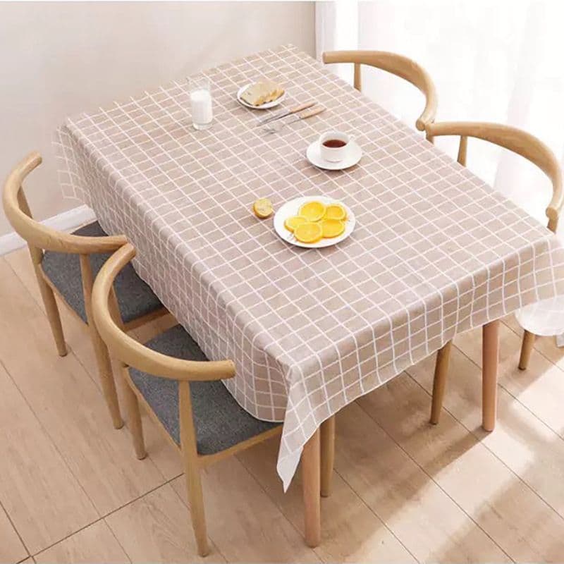 北欧風格子柄テーブルクロス