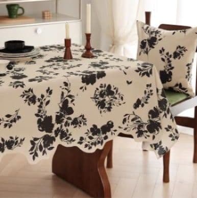 テーブルクロス 布 花影模様のクロス