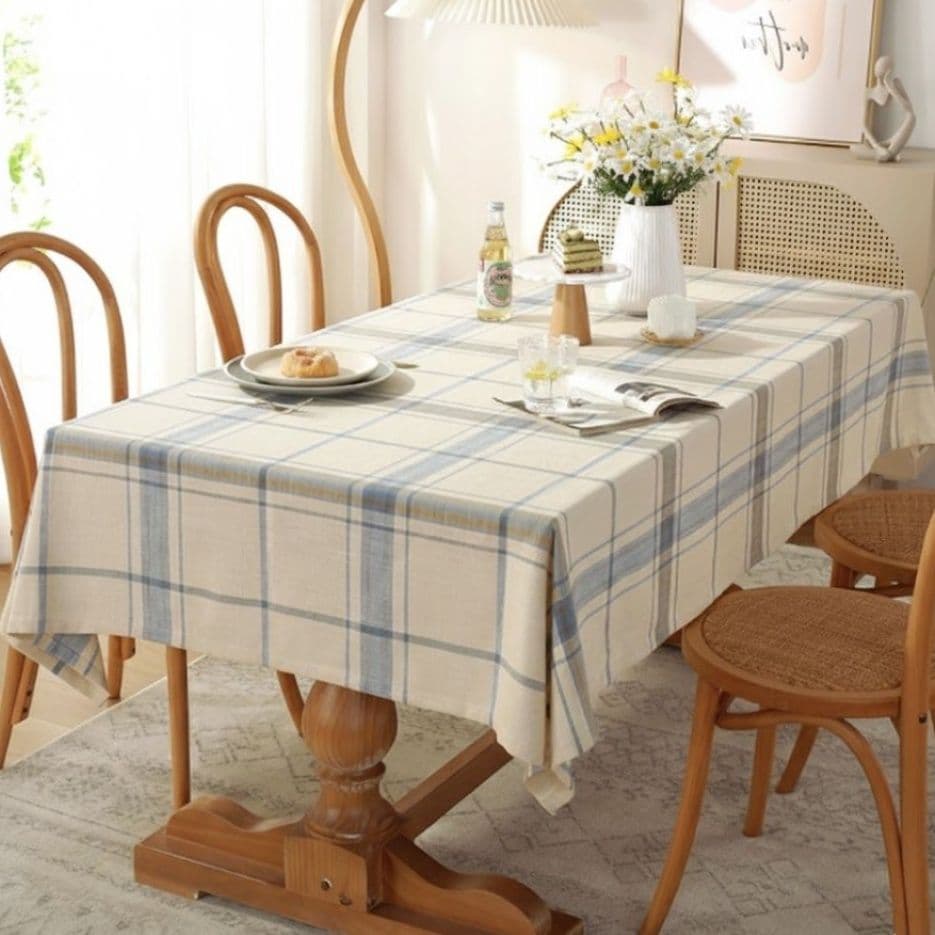 テーブルクロス チェック 北欧風格子模様のテーブルクロス