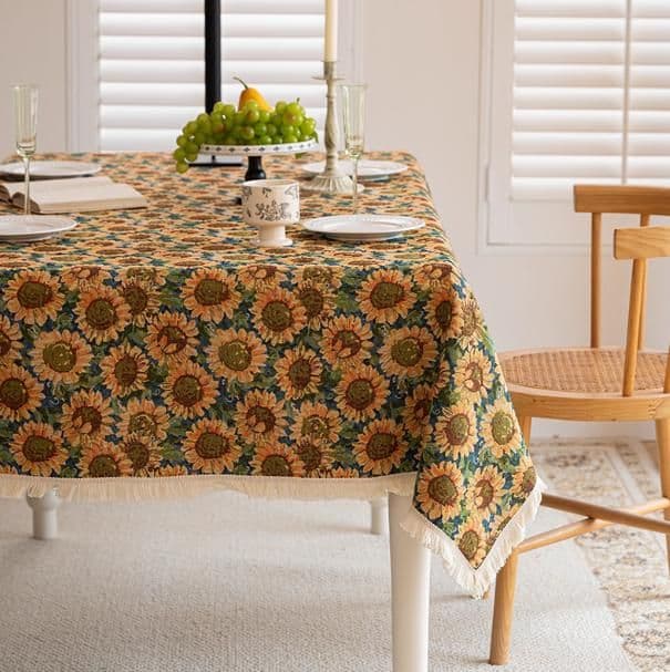 テーブルクロス 布 花と自然の彩りクロス
