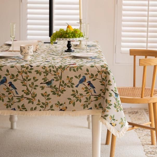 テーブルクロス 布 花と自然の彩りクロス