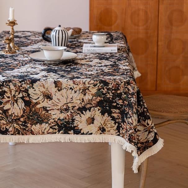 テーブルクロス 布 花と自然の彩りクロス