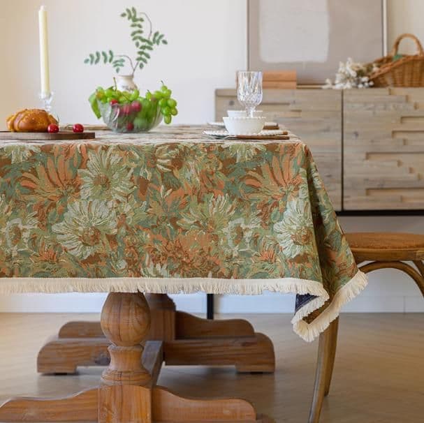 テーブルクロス 布 花と自然の彩りクロス