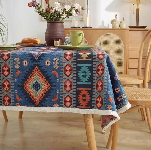 テーブルクロス 布 花と自然の彩りクロス