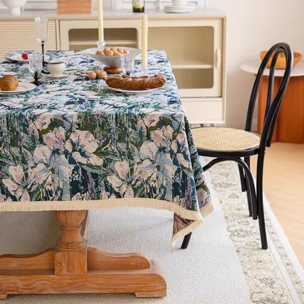 テーブルクロス 布 花と自然の彩りクロス