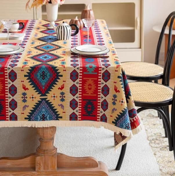 テーブルクロス 布 花と自然の彩りクロス