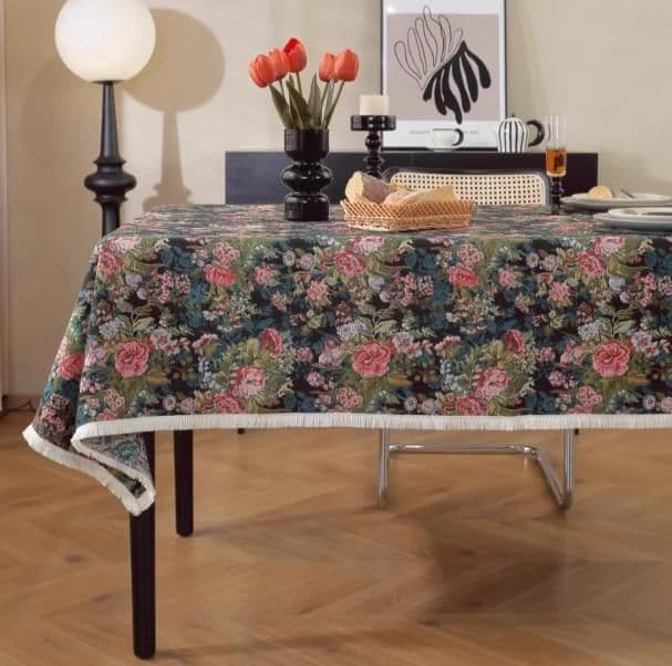 テーブルクロス 布 花と自然の彩りクロス