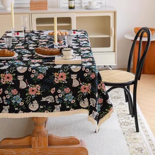 テーブルクロス 布 花と自然の彩りクロス
