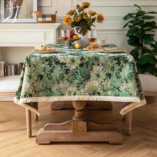 テーブルクロス 布 花と自然の彩りクロス