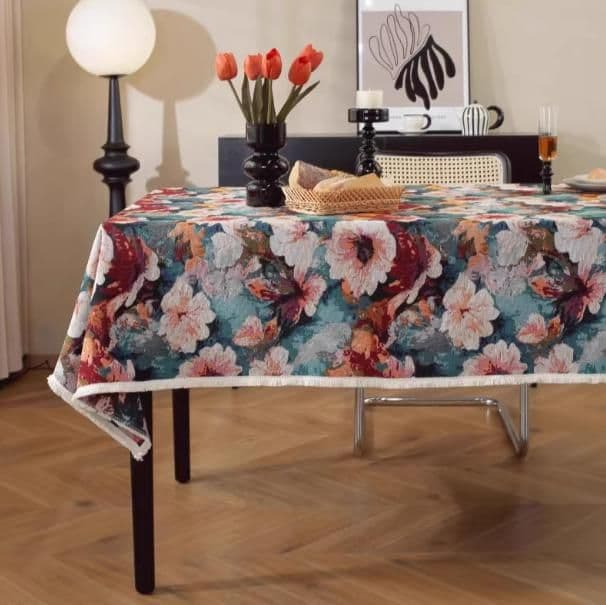 テーブルクロス 布 花と自然の彩りクロス