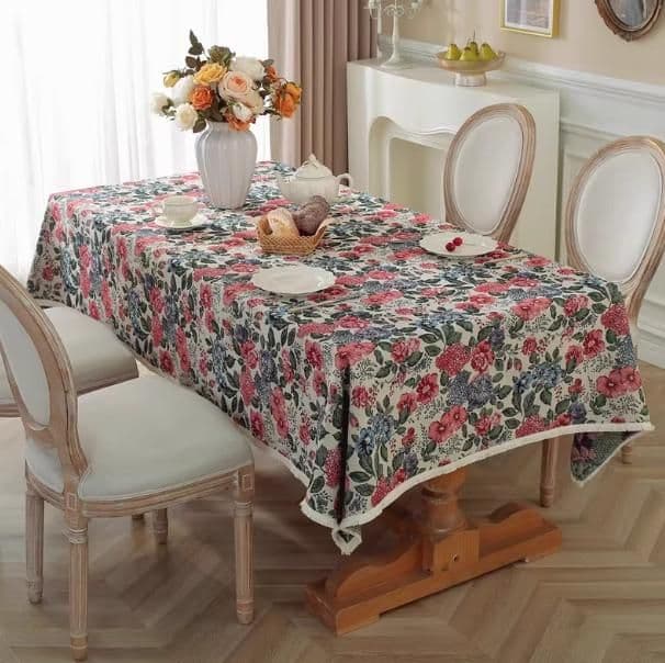 テーブルクロス 布 花と自然の彩りクロス
