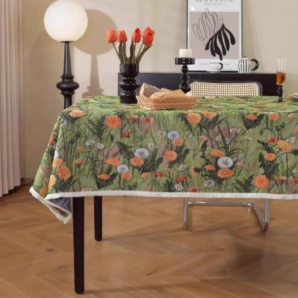 テーブルクロス 布 花と自然の彩りクロス