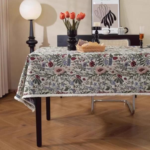 テーブルクロス 布 花と自然の彩りクロス