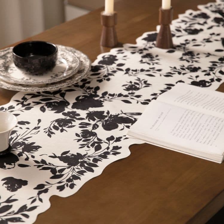 テーブルクロス センタークロス 花影優美クロス
