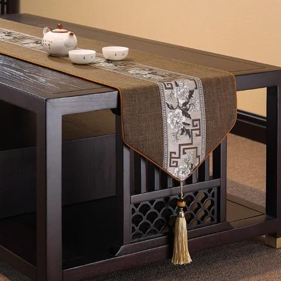 テーブルクロス センタークロス 和風モダン流水模様クロス