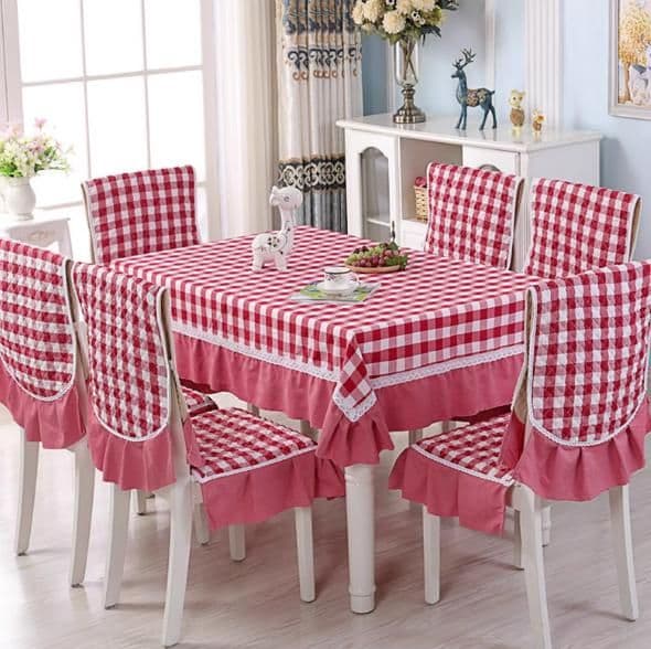 テーブルクロス チェック 優雅なギンガムテーブルクロスセット