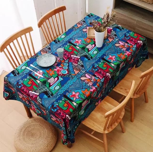 テーブルクロス 布 伝統模様パッチワーククロス